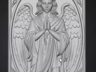 Guardian Angel Relief 3D Model 3D print model