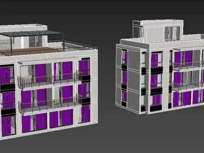 Apartment Exterior Residential Building  V2 3D model