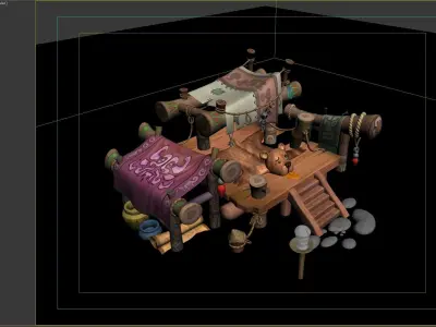 stand cartoon  3D model