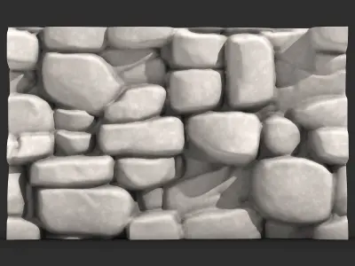 Quarry Stone Wall Building Prop 3D print model
