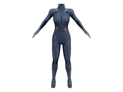 Sci-fi Futuristic Full Body Suit Low-poly 3D model