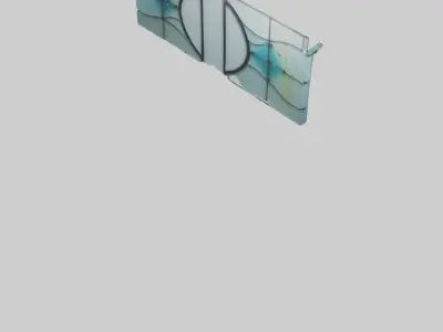Glass Wall Art Low-poly 3D model