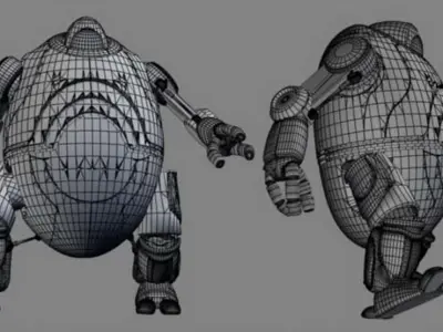 Animated Robot 3D model