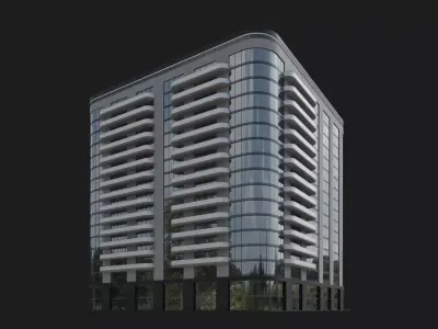 Crystal Wave Towers 3D model