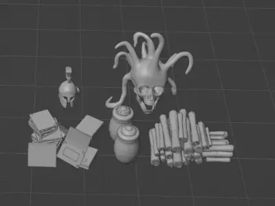 Hades Zagreus Room Floor Clutter Pack 3D print model