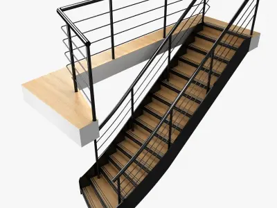 interior boat stairs 3D model