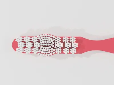 Toothbrush Low-poly 3D model