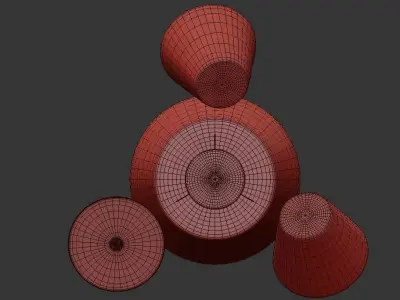 ADELA pendant light with three lights hanging from it 3D model