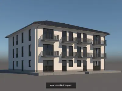 Apartment Building Collection 3D Model Pack
