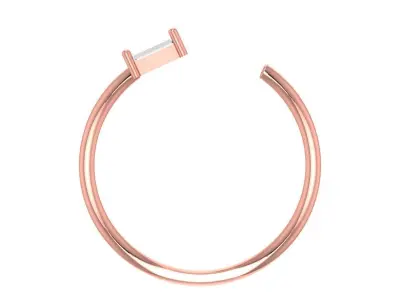 Women Open End Light Weight Band Ring 3D print model