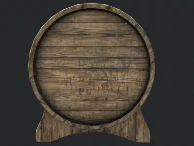 Barrel Beer aaa Low-poly 3D model