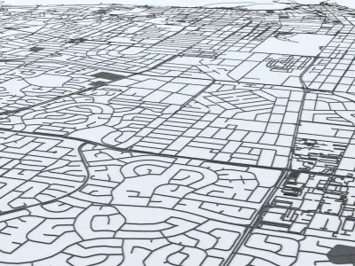 Perth Road Network and Streets 3D model