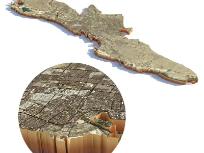 Jeddah Full City in Saudi Arabia 3D model