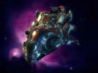 SciFi Spaceship Condor Low-poly 3D model