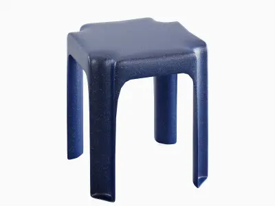 Stackable Plastic Chair B 01 3D model