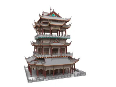 Chinese architecture 3D model