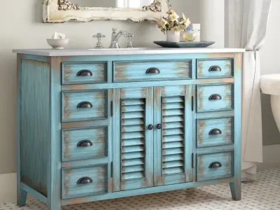 Annabella Single Bathroom Vanity Set - 2  colour 3D model