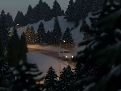 Snowy Highway 3D model