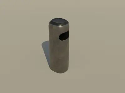 Cigarette Garbage Can - Lowpoly Trash Can Low-poly 3D model