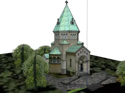Architecture-Religion-God-Culture-Temple-030 church 3D model