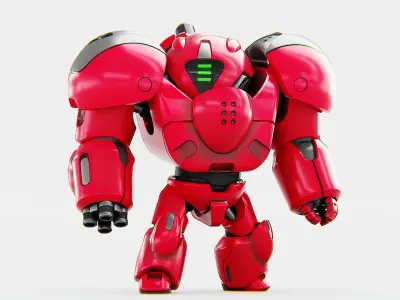 TOY BOT GROOMY  RIGGED 3D model