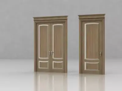 Door design Double and Single 3D model