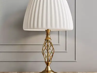 Artelamp gold table lamp with shade 3D model