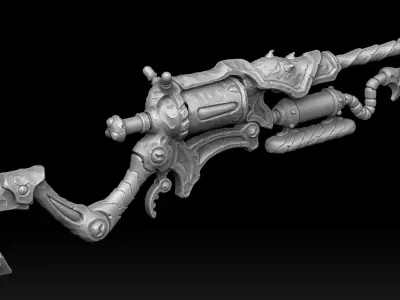 Stylized toxic rifle 3d print 3D print model