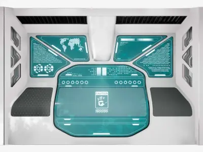 Sci-Fi panels vol 02 PBR Low-poly 3D model