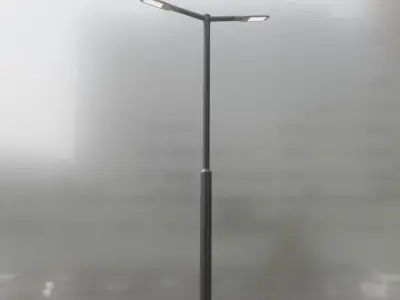 Street Light 12 Pole 3 Version 2 Low-poly 3D model