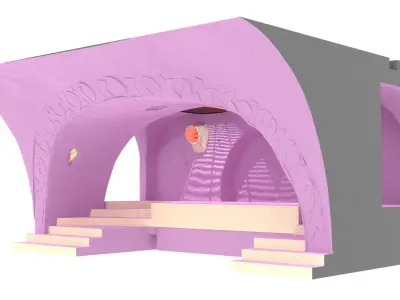 Jabbas Throne Area - small Foam version - 1-6 Hottoys 3D print model