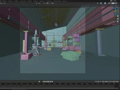 High Quality High Poly WareHouse Scene Ready For games 3D model