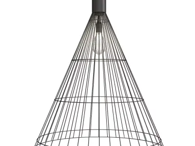 Loft Chandelier low poly 3d model Low-poly 3D model