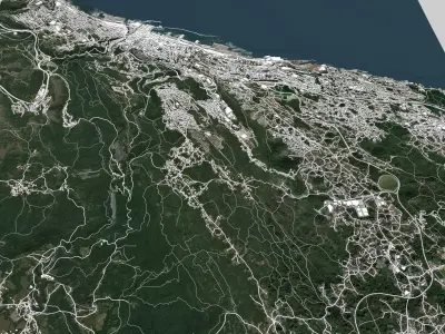 Cityscape Rijeka Croatia 3D model