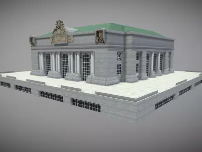 Grand Central Terminal Low-poly 3D model