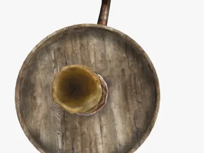 Candle Holder Low-poly 3D model