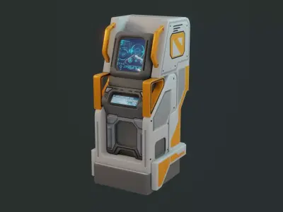 Sci-Fi Computer - Game Ready - PBR Low-poly 3D model purchase