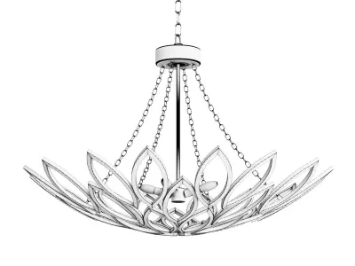Chandelier ALLEMANDE by Currey  Company Gold 3D model