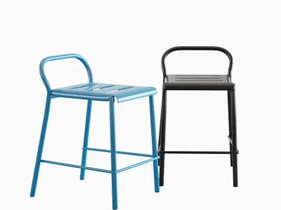 Modern Stool B 01 3D model