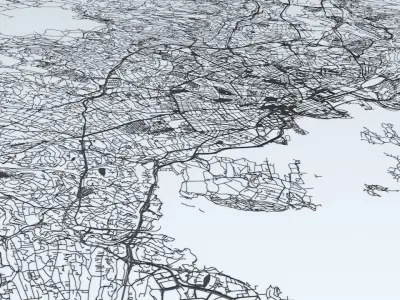 Oslo Road Network and Streets 3D model