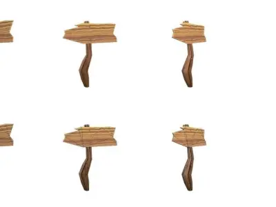 Guidepost Pack 90-99 Low-poly 3D model