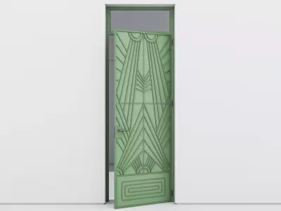 Aluminium door 341 3D model