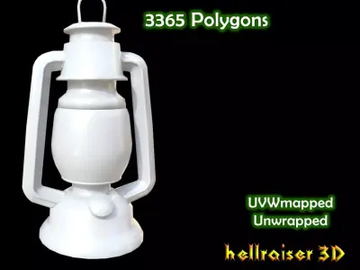 Mine Lantern Low-poly 3D model