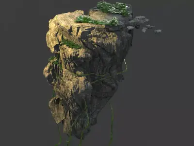 Paradise island 1  Low-poly 3D model