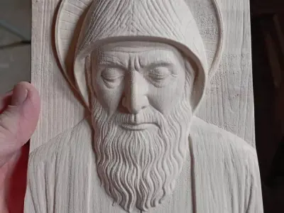 Saint Charbel Bas Relief 3D Model Pack