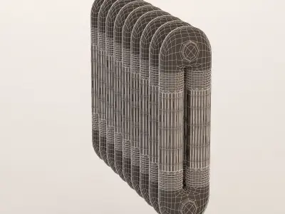 Classic cast iron radiator 3D model