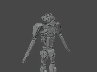 cyberpunk robot 2 3D model