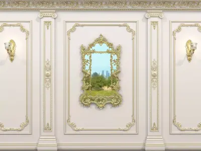 Wall Molding in Classic French style 26 3D model