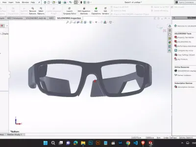 Black Ray Ban Smart Glasses Dark Grey 3D model for printing 3D print model