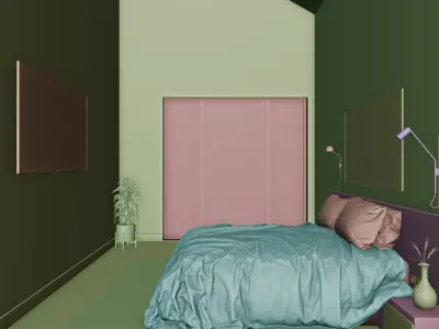 minimalist bedroom 2 Free 3D model
